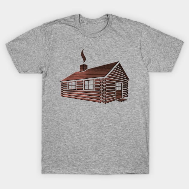 Log Cabin T-Shirt by RudDesigns